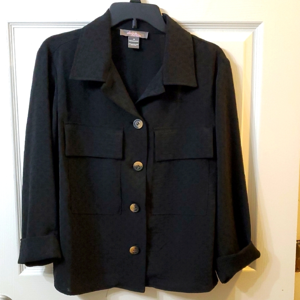 Olivia & Martin Women's Black Jacket 1x